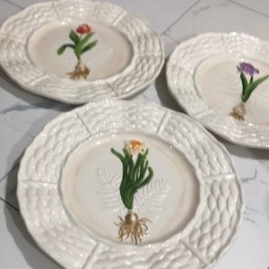 Three beautiful MWW World Market Porcelain Floral Decorative Plates